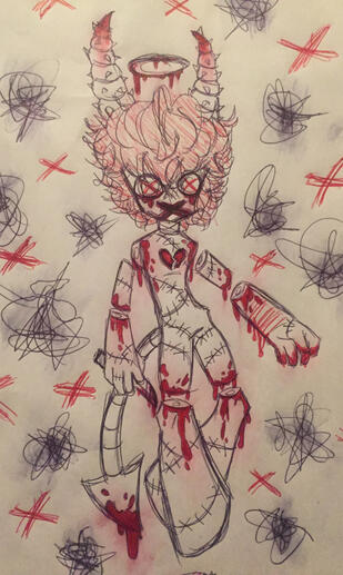 messy traditional vent art!
